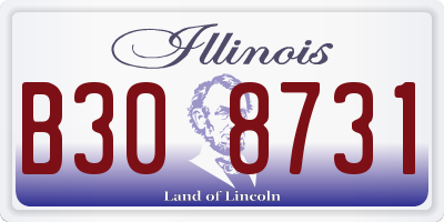 IL license plate B308731
