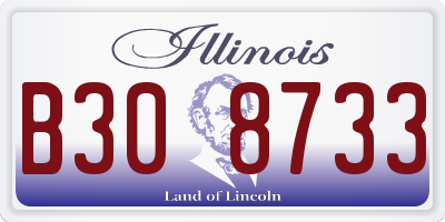 IL license plate B308733