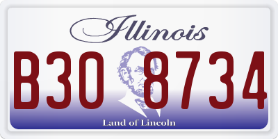IL license plate B308734