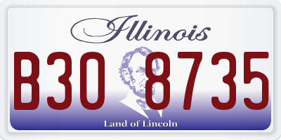 IL license plate B308735