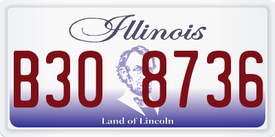 IL license plate B308736
