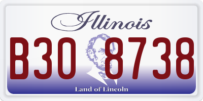 IL license plate B308738