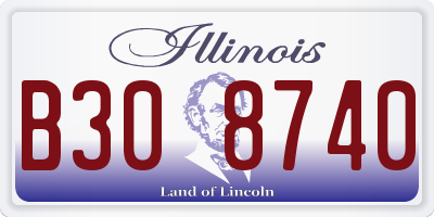 IL license plate B308740
