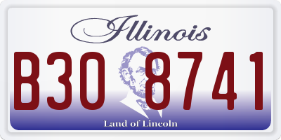IL license plate B308741