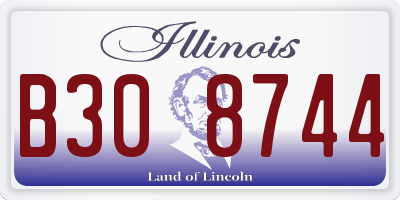 IL license plate B308744