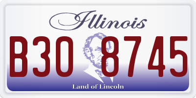 IL license plate B308745