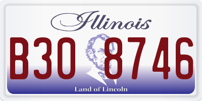 IL license plate B308746