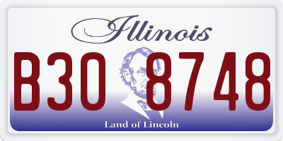 IL license plate B308748