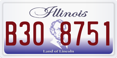 IL license plate B308751