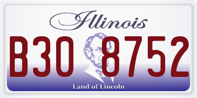 IL license plate B308752