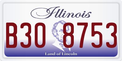 IL license plate B308753
