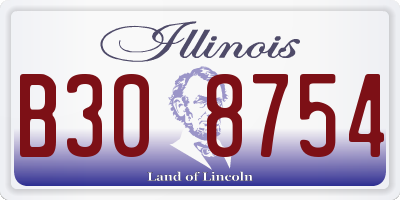 IL license plate B308754
