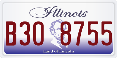 IL license plate B308755