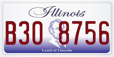 IL license plate B308756