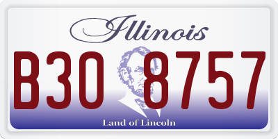 IL license plate B308757