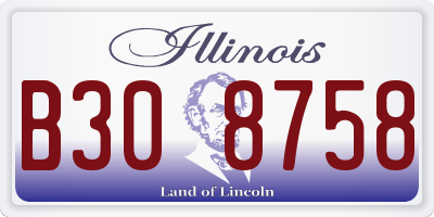 IL license plate B308758