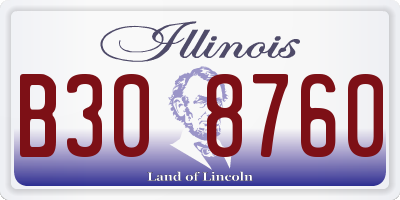 IL license plate B308760