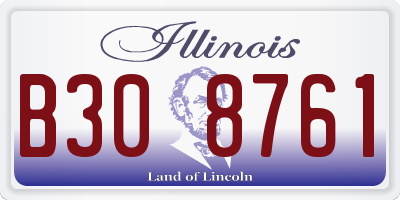 IL license plate B308761