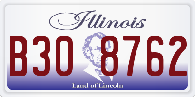 IL license plate B308762