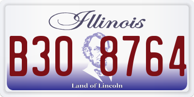 IL license plate B308764
