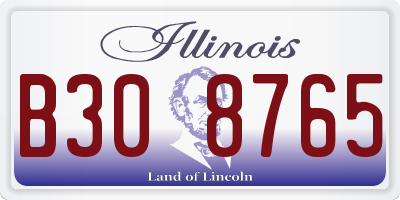 IL license plate B308765