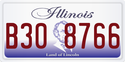 IL license plate B308766