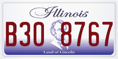 IL license plate B308767