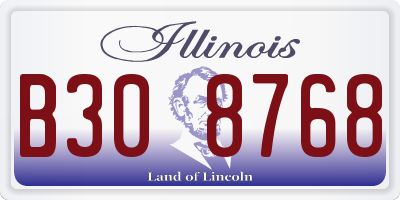 IL license plate B308768
