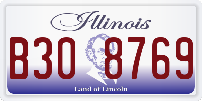 IL license plate B308769