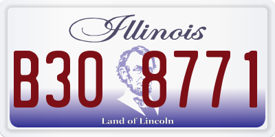 IL license plate B308771