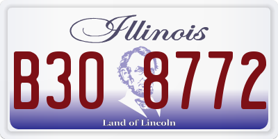 IL license plate B308772
