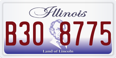 IL license plate B308775
