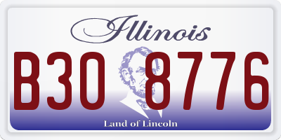IL license plate B308776