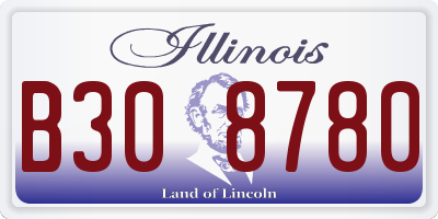 IL license plate B308780