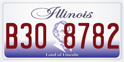 IL license plate B308782