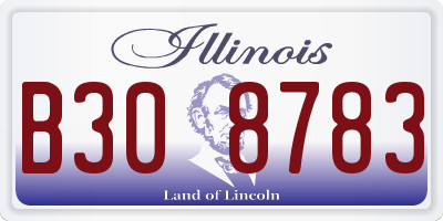 IL license plate B308783