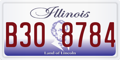 IL license plate B308784