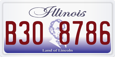IL license plate B308786