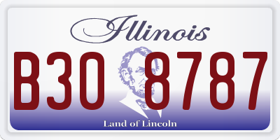 IL license plate B308787