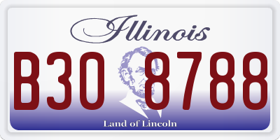 IL license plate B308788