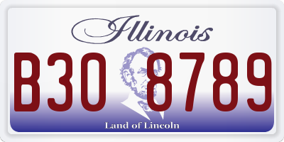 IL license plate B308789