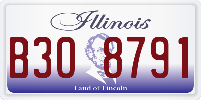 IL license plate B308791