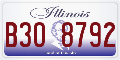 IL license plate B308792