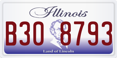 IL license plate B308793