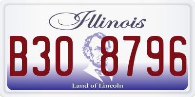 IL license plate B308796