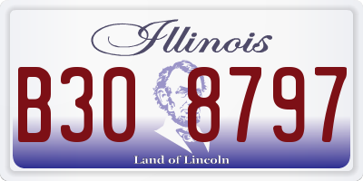 IL license plate B308797