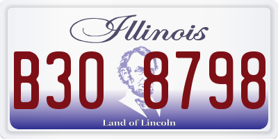 IL license plate B308798
