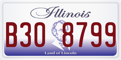 IL license plate B308799