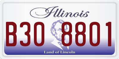 IL license plate B308801