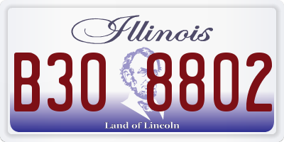 IL license plate B308802